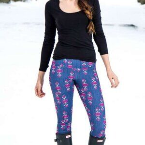 Shredly Women's Patterned Leggings - Blue and Pink